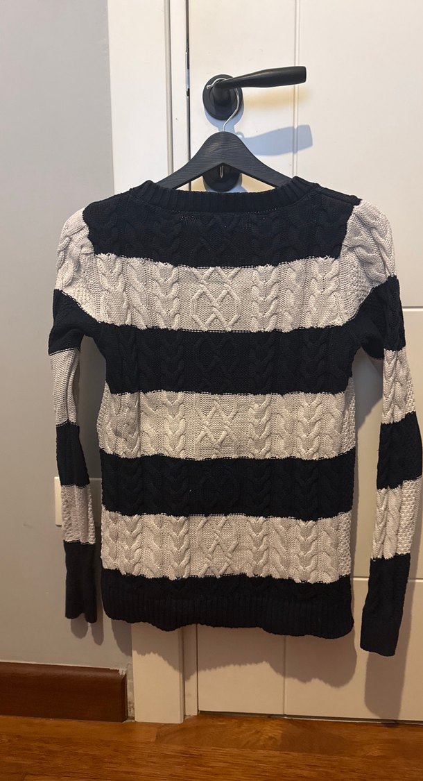 Mango Çizgili Örgü Kadın Uzun Kollu Kazak - Görsel 4