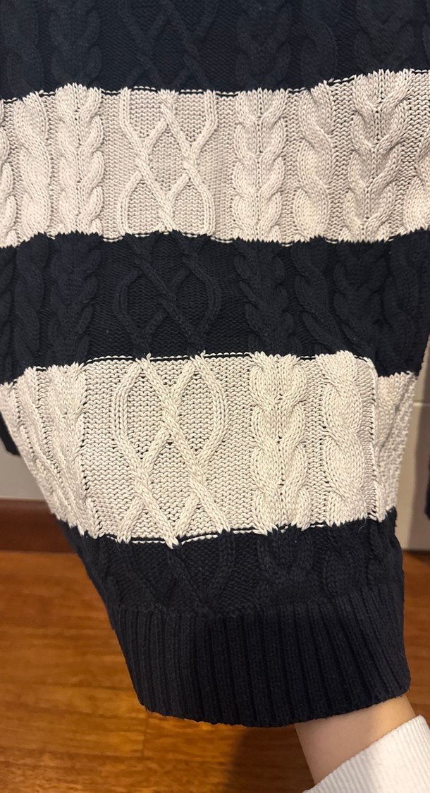 Mango Çizgili Örgü Kadın Uzun Kollu Kazak - Görsel 2