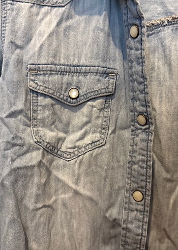 Mavi Amerika Serisi Açık Renk Kot Gömlek - Görsel 2