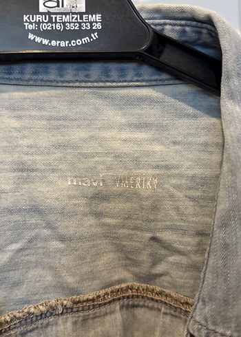 Mavi Amerika Serisi Açık Renk Kot Gömlek - Görsel 3