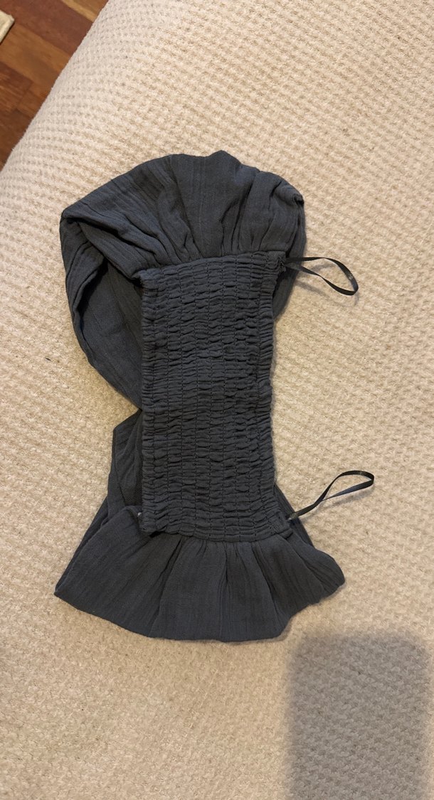 Vatkalı Arkası Büzgülü Antrasit Büstiyer - Görsel 3