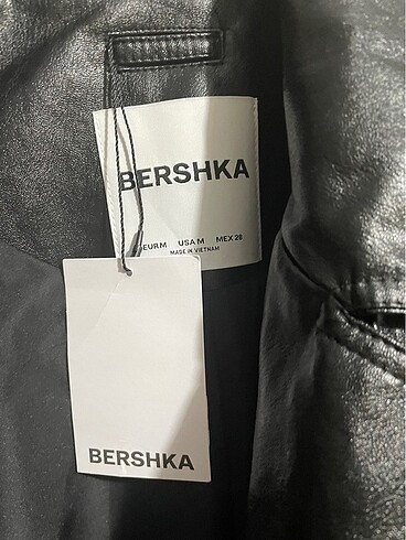 m Beden Bershka deri uzun kaban