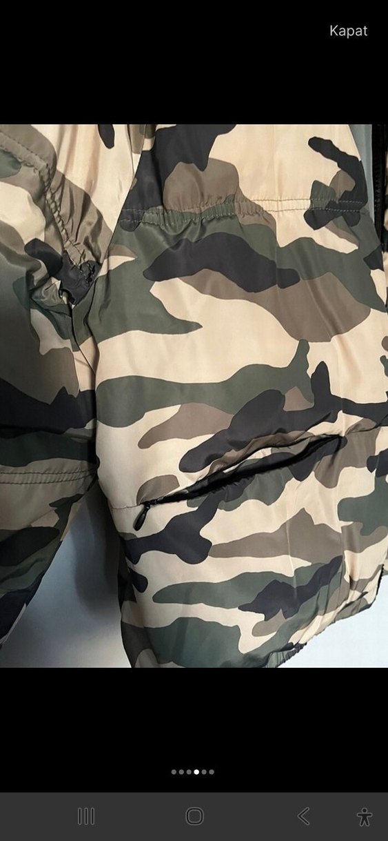 Kamuflaj Desenli Kadın Mont - Görsel 2