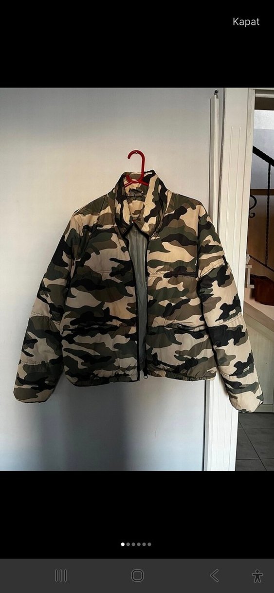 Kamuflaj Desenli Kadın Mont - Görsel 5