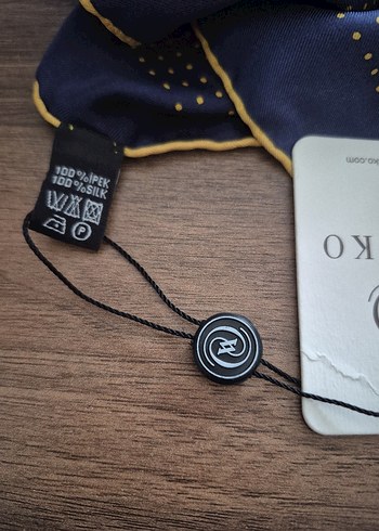 Vakko Lacivert  ipek mendil - Görsel 4