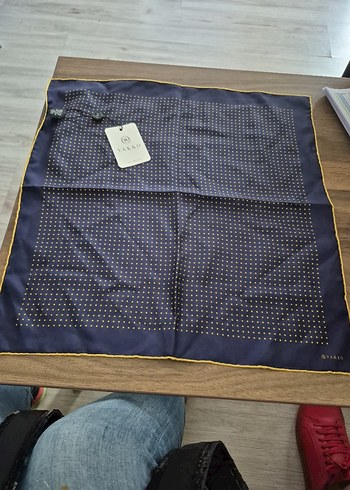 Vakko Lacivert  ipek mendil - Görsel 3