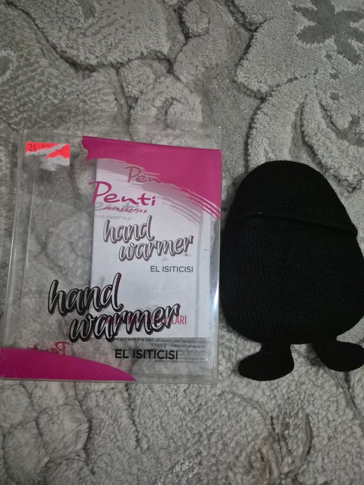 Küçük Siyah Gri Penguen  el ısıtıcısı - Görsel 3