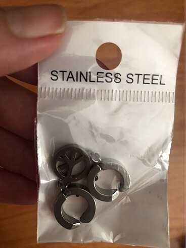 Kıstırmalı çelik küpeler - Görsel 3