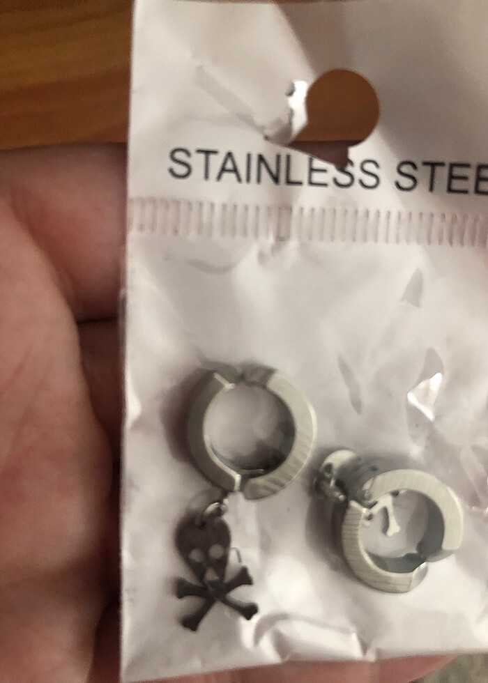 Kıstırmalı çelik küpeler - Görsel 4