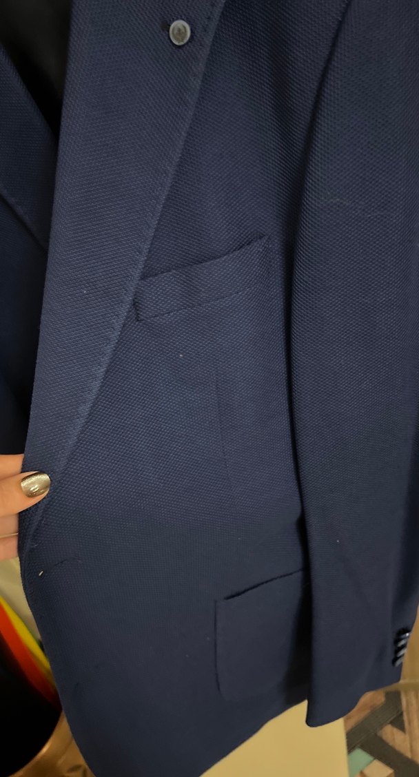 Düğmeli Lacivert Erkek Ceket, Normal Boy - Görsel 4