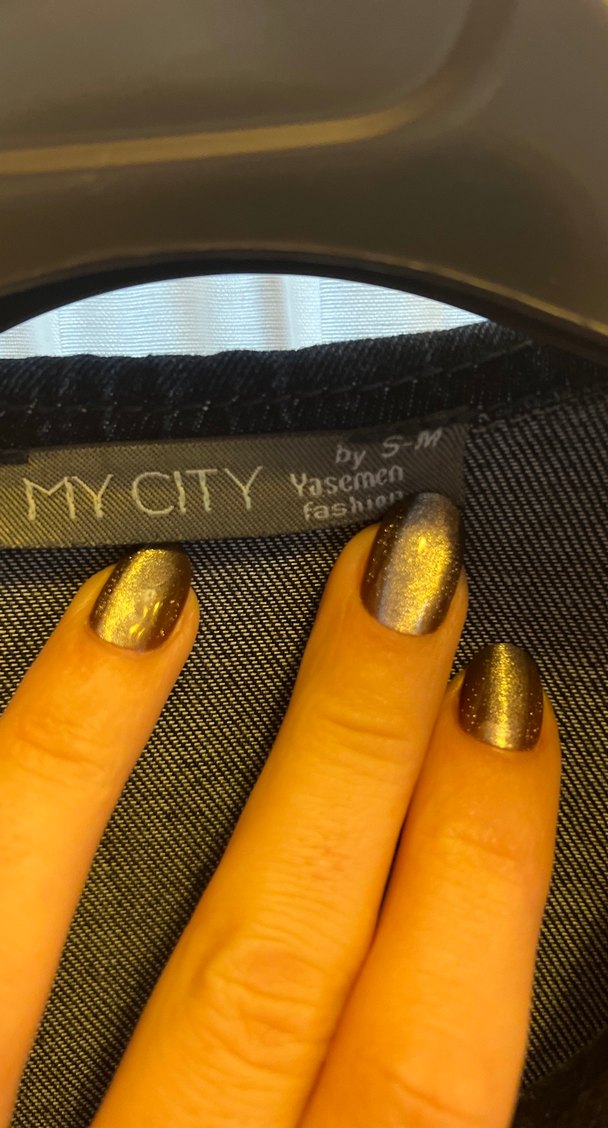 Düğmeli Lacivert Uzun Kollu Kadın Kot elbise S-M - Görsel 5