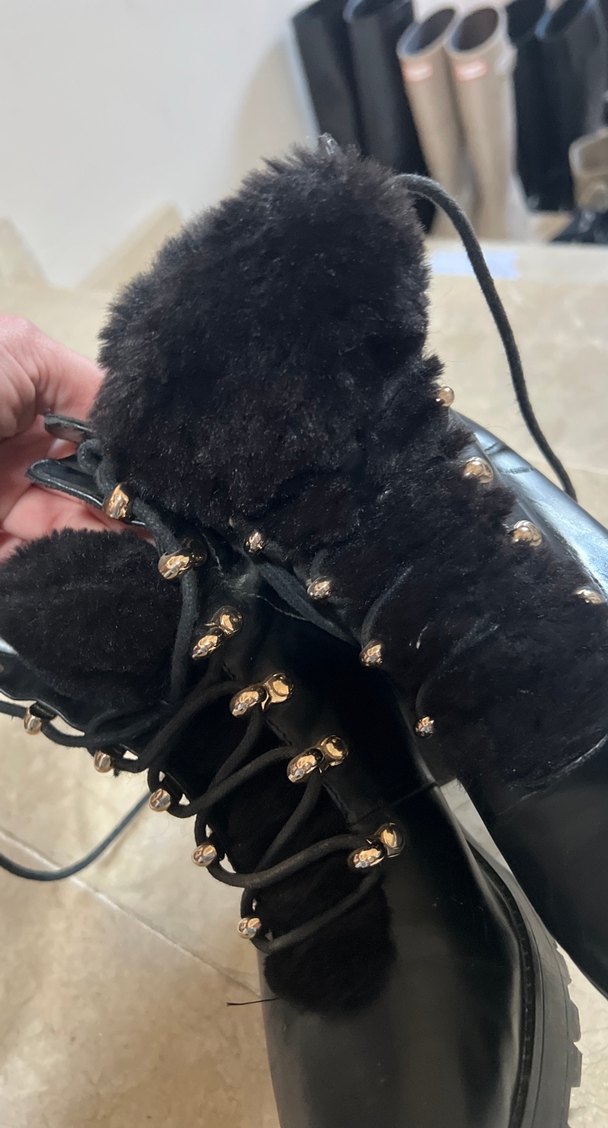 Siyah Yüksek Topuklu Kadın Deri Botlar - Görsel 5