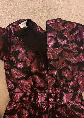 V Yaka Gri Midi Elbise, Pilili, Kolsuz - Görsel 10