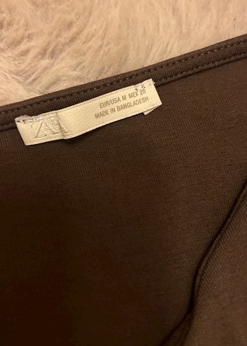 Kahverengi V Yakalı Kolsuz Kalem Elbise - Görsel 3