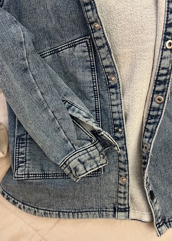 Erkek çocuk Denim Midi Ceket Düğmeli - Görsel 2