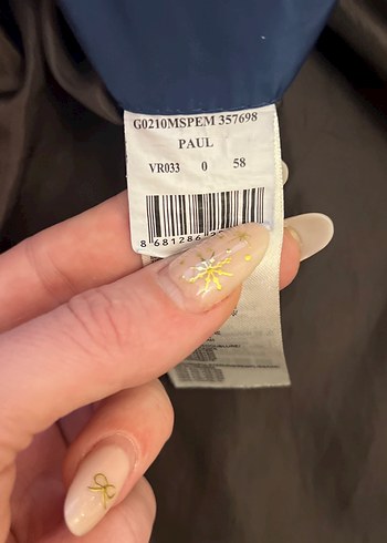 Düğmeli Lacivert Erkek Mont - Görsel 5