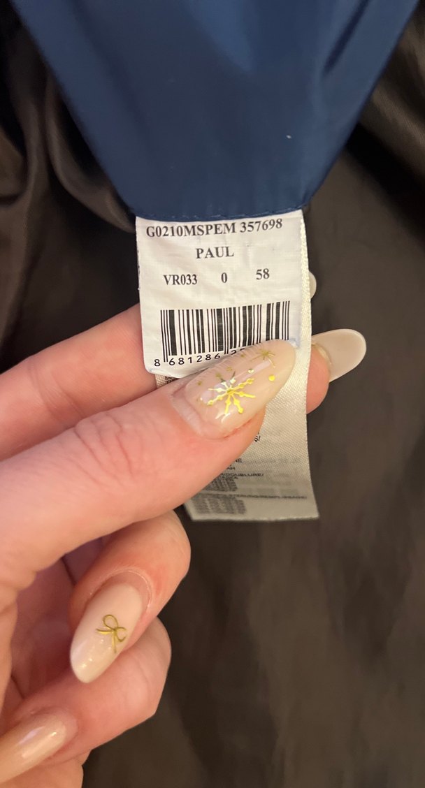 Düğmeli Lacivert Erkek Mont - Görsel 5