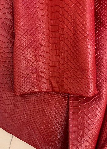 Kırmızı çeket kendinden desenli - Görsel 4