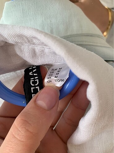 m Beden beyaz Renk H&M keten gömlek