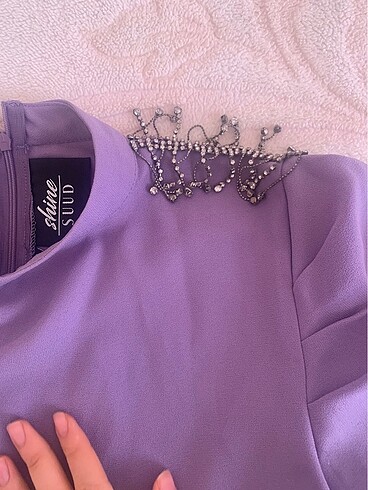 36 Beden mor Renk Suud colection lila elbise