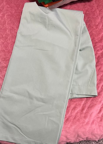 Çağla Yeşili Pilili Kadın Kumaş Pantolon - Görsel 2