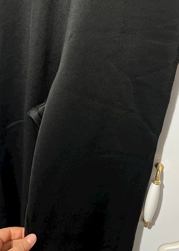 Siyah Uzun Kollu V Yakalı Kadın Tulum - Görsel 3