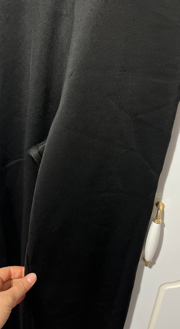 Siyah Uzun Kollu V Yakalı Kadın Tulum - Görsel 3