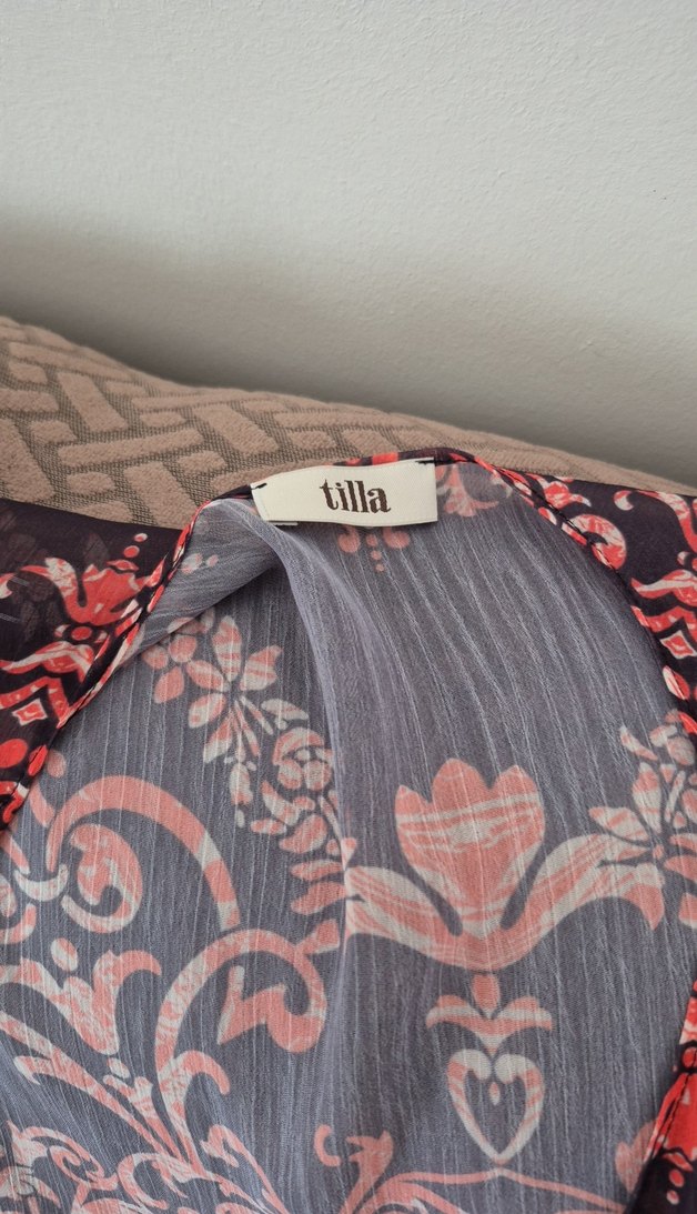 Bordo Desenli Uzun püsküllü pareo - Görsel 3