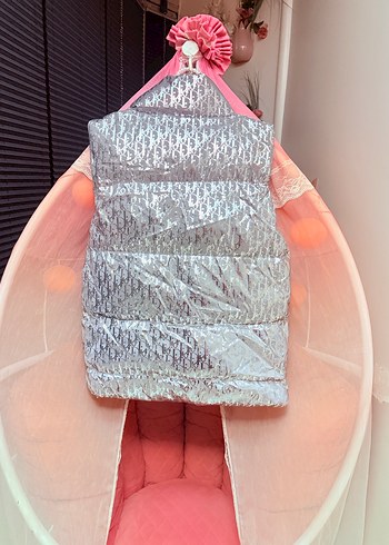 Christian Dior Gümüş Fermuarlı Şişme Yelek. - Görsel 6