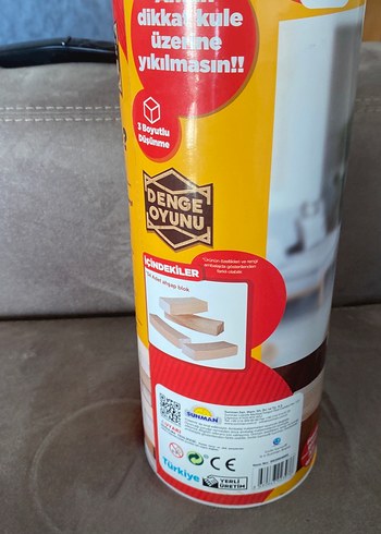  Beden Parlak Bej Ahşap Blok Oyunu
