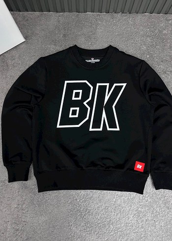 Siyah Baskılı Erkek Sweatshirt - Görsel 2