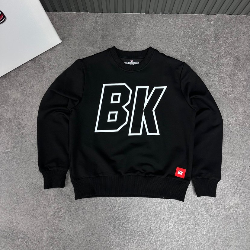 Siyah Baskılı Erkek Sweatshirt - Görsel 2