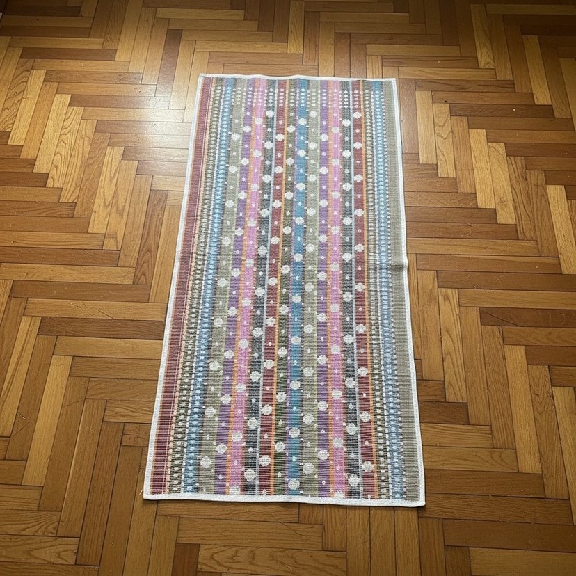 Bohem Çok Renkli Baskılı Kilim - Görsel 2