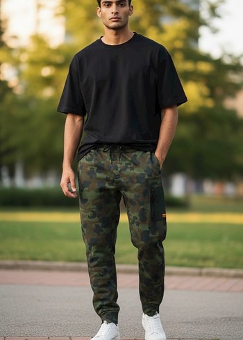 Orjinal superdry Kamuflaj Desenli  Pantolon - Görsel 2