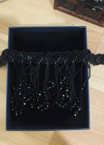 Etnik Desenli Siyah Tasli kolye - Görsel 2