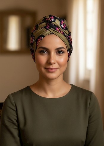 Kadın Saten basortusu - Görsel 3