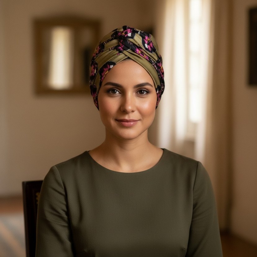 Kadın Saten basortusu - Görsel 3