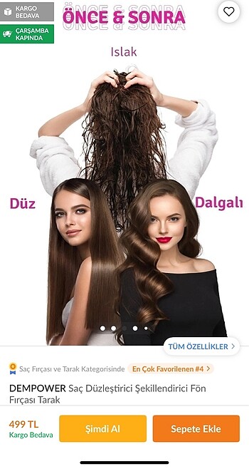 Babyliss Sac duzlestirici sekillendirici sac fircasi