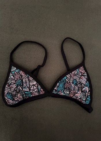 Çok Renkli Baskılı Mini Bikini Üstü - Görsel 2