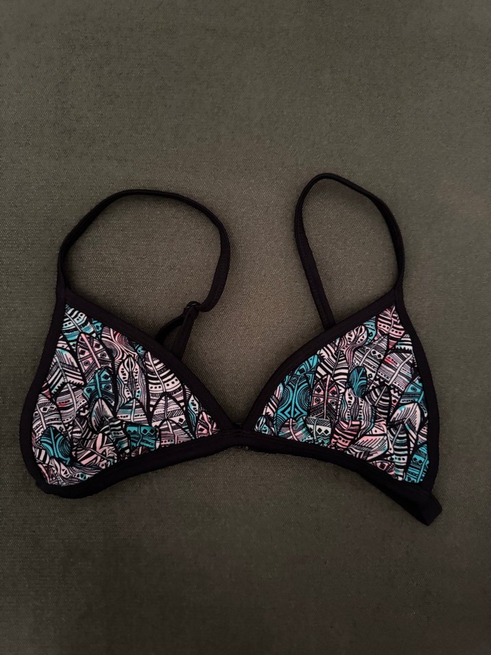 Çok Renkli Baskılı Mini Bikini Üstü - Görsel 2