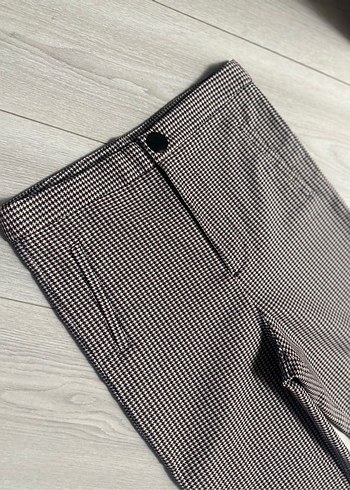 Zara Gri Pilili Kadın Kumaş Pantolon - Görsel 2