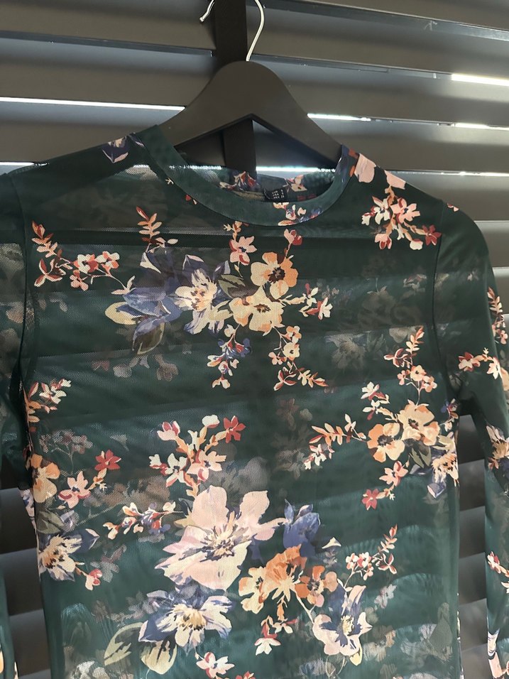 Çiçek Desenli Uzun Kollu Bluz - Görsel 2