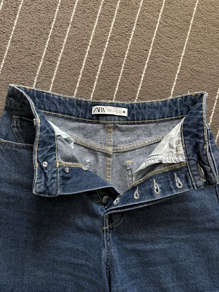 Düğmeli kısa Kadın Kot Şort - Görsel 4