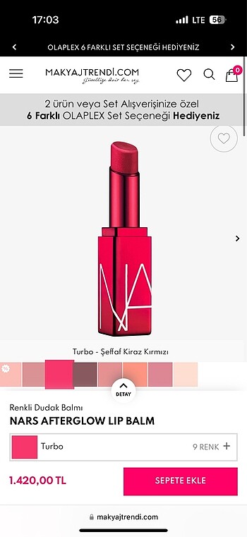 Nars afterglow lip balm