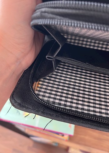 Siyah Deri Fermuarlı Kadın Clutch Cüzdan - Görsel 6