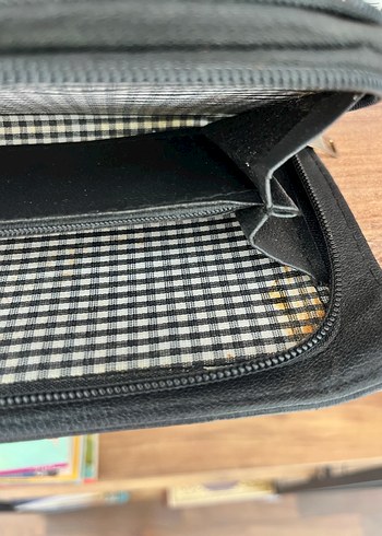 Siyah Deri Fermuarlı Kadın Clutch Cüzdan - Görsel 5