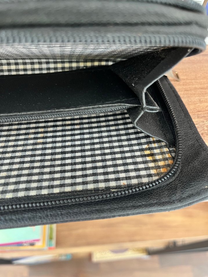 Siyah Deri Fermuarlı Kadın Clutch Cüzdan - Görsel 5