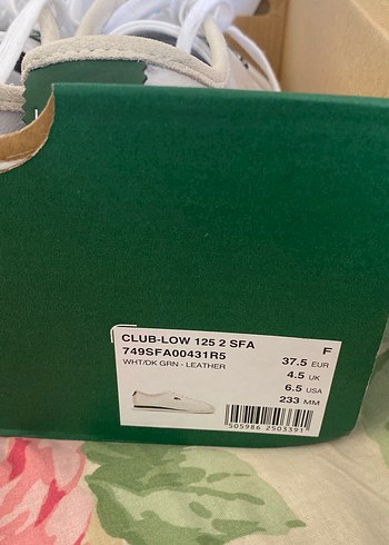 37,5 Beden Beyaz Lacoste Bağcıklı Spor Ayakkabı