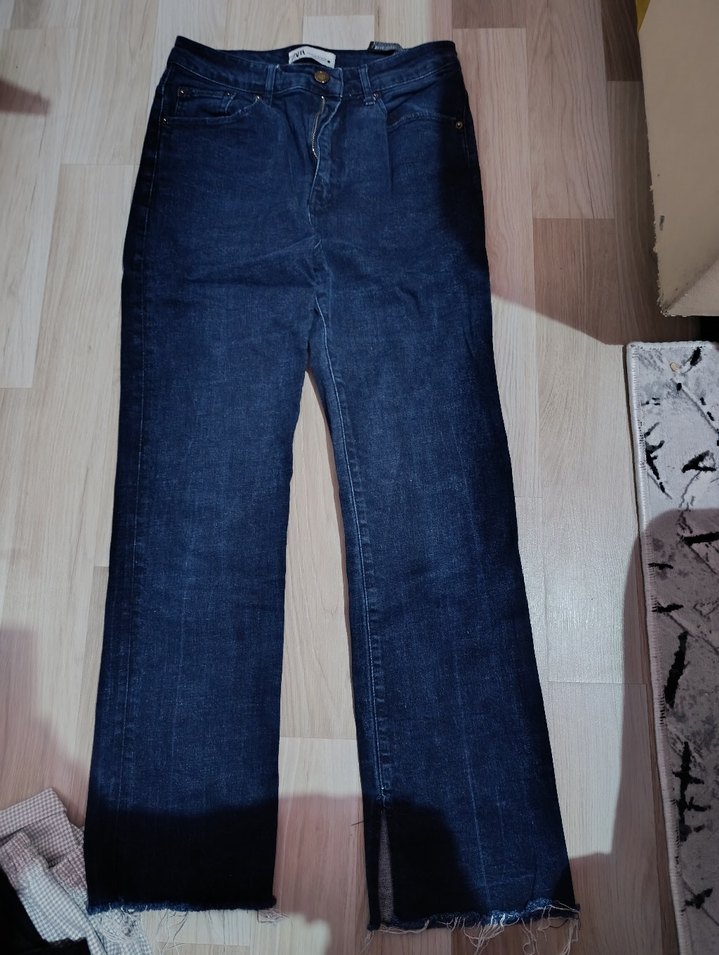 Lacivert Midi Kadın Kot Pantolon - Görsel 3