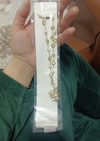 Altın Renk Zincir Detaylı Midi Kolye - Görsel 4